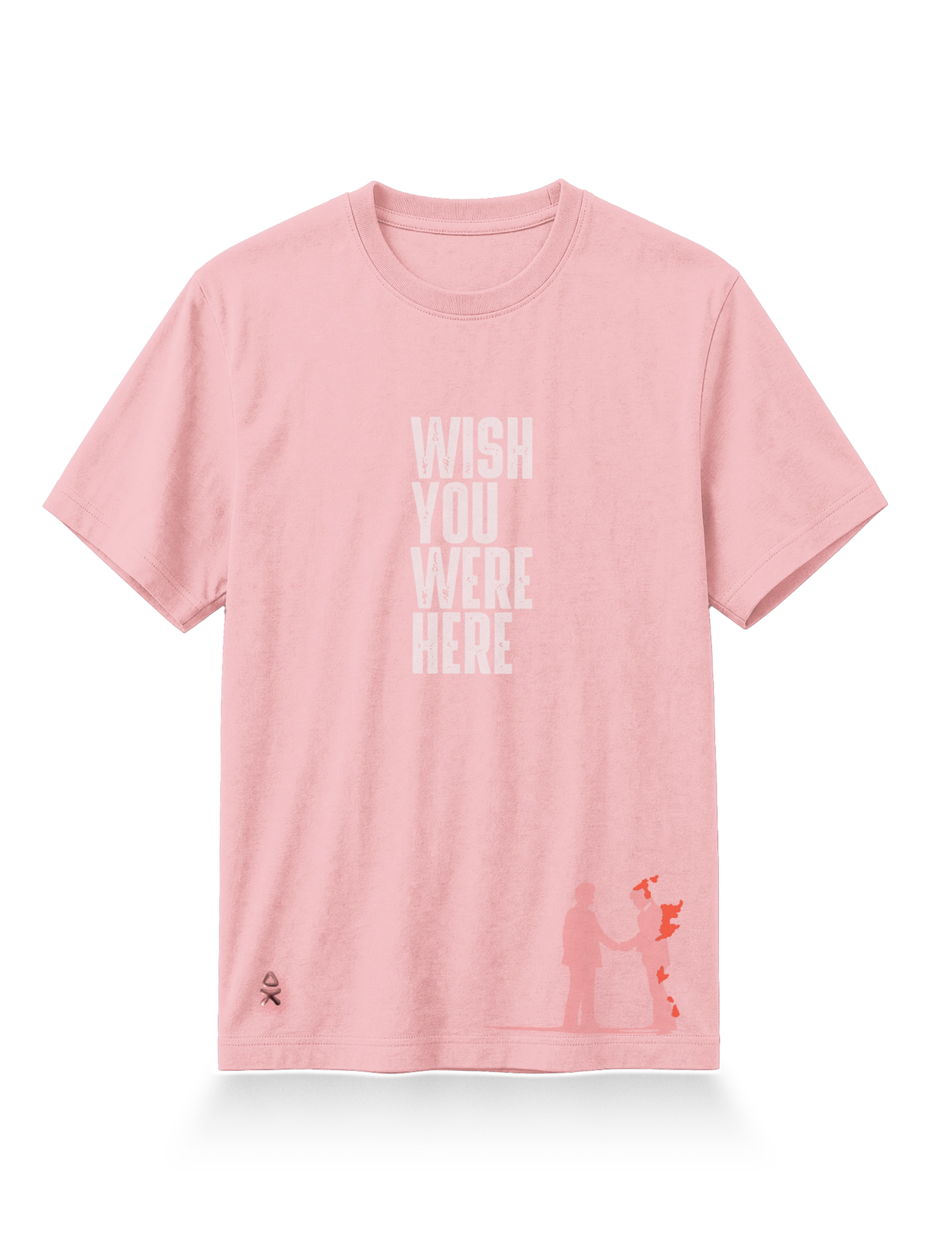 Camiseta Wish U where here en color Pink