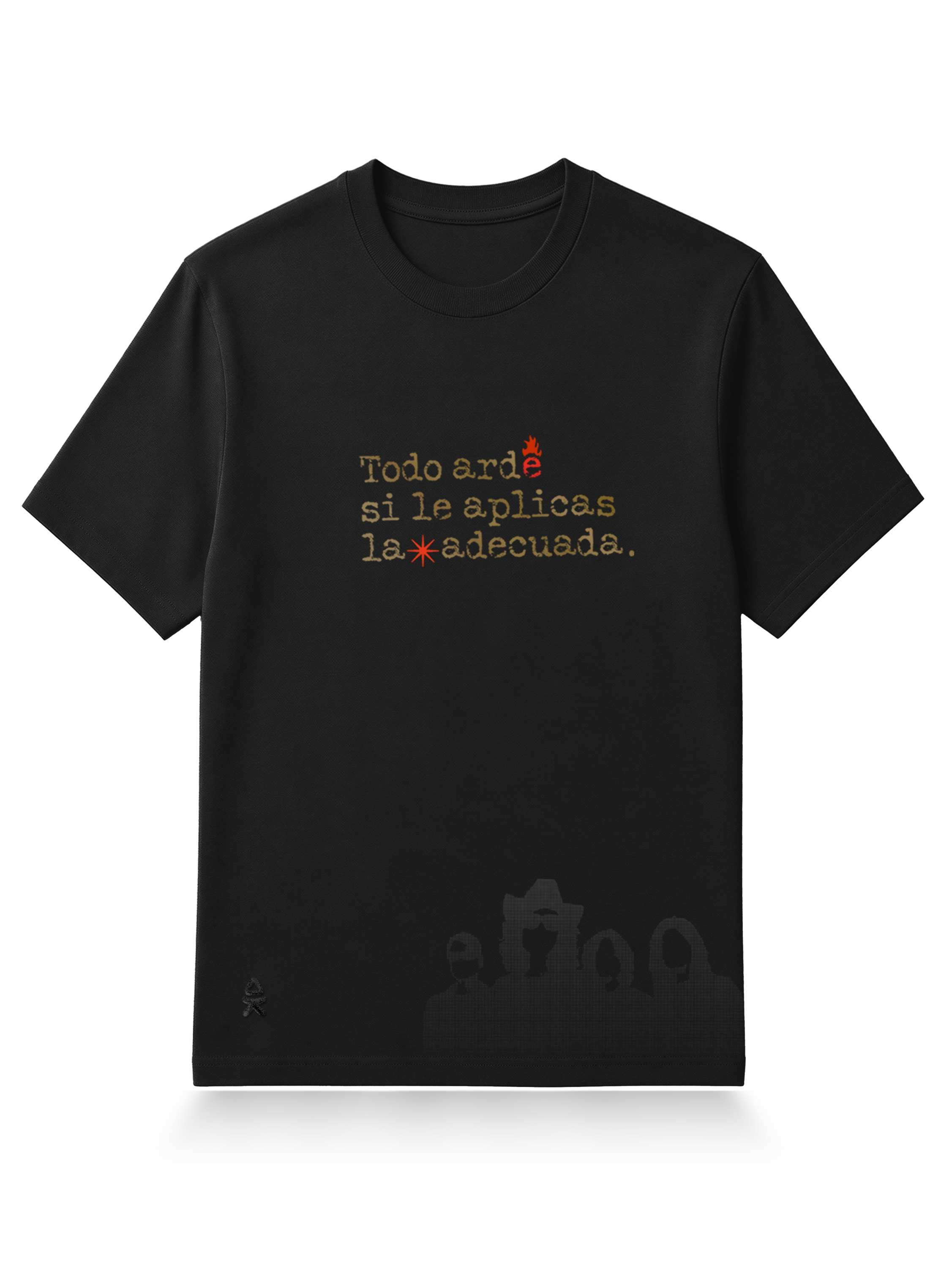 Camiseta Burning Silence en color Black