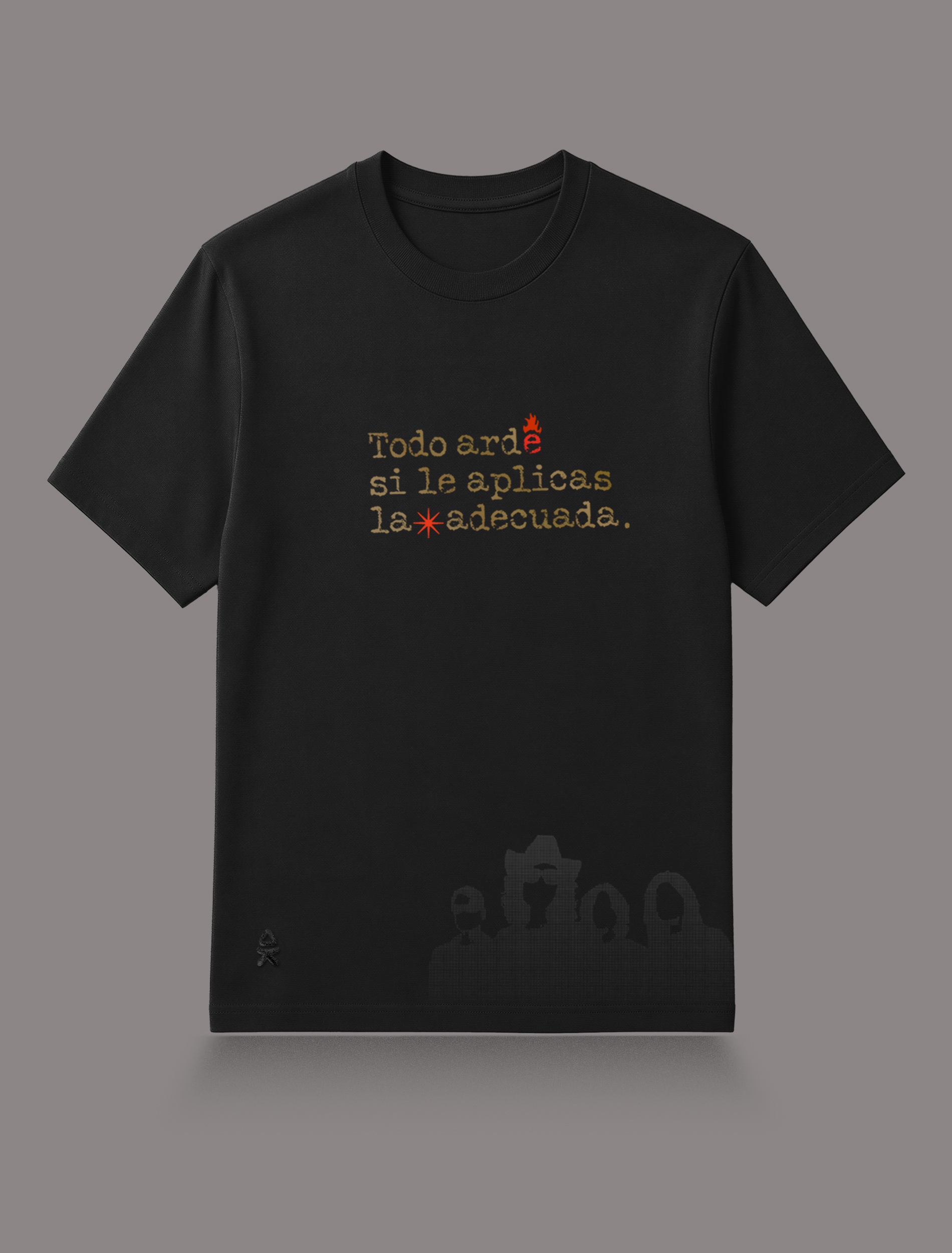 Camiseta Burning Silence en color Black