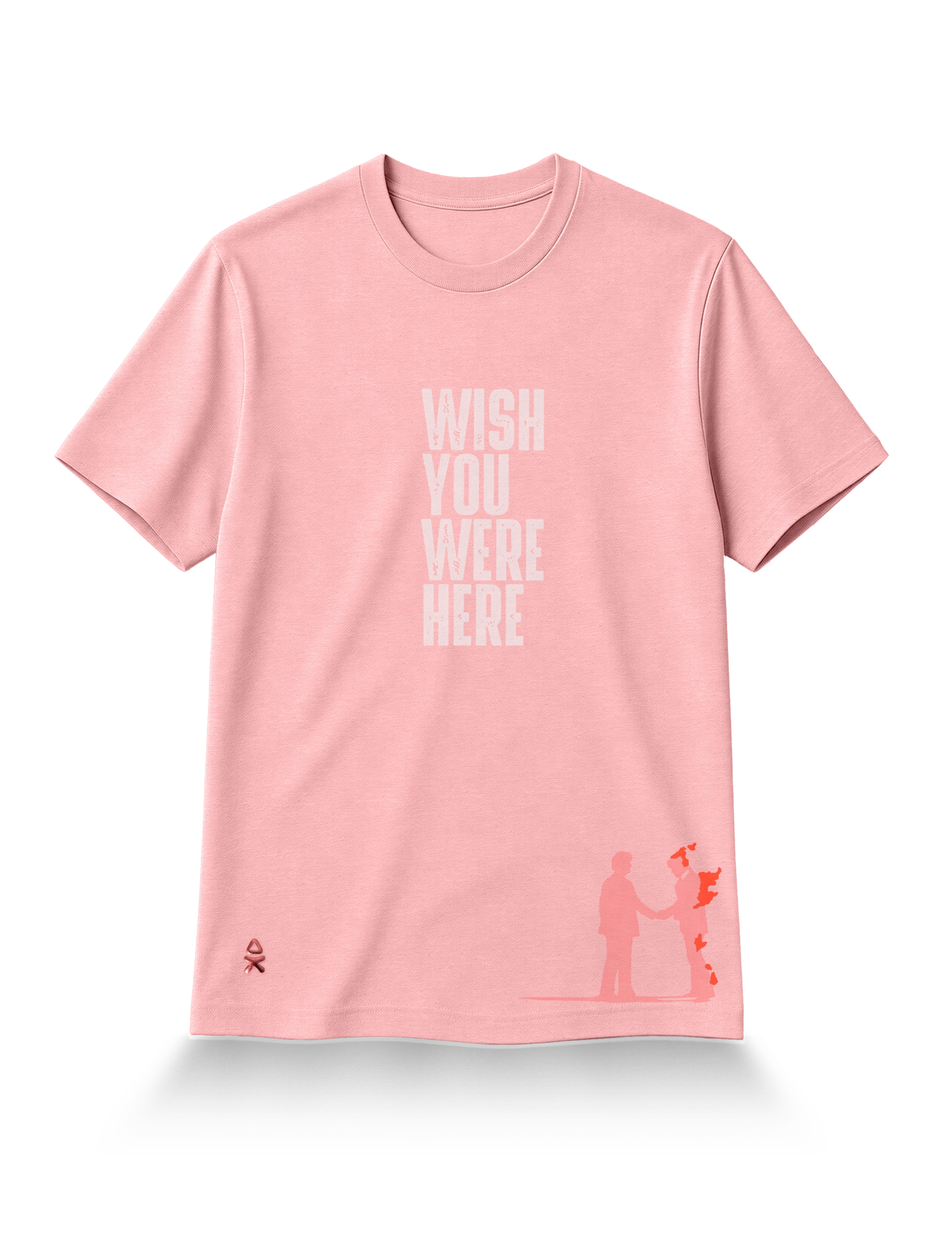 T-shirt Wish U where here na cor Pink
