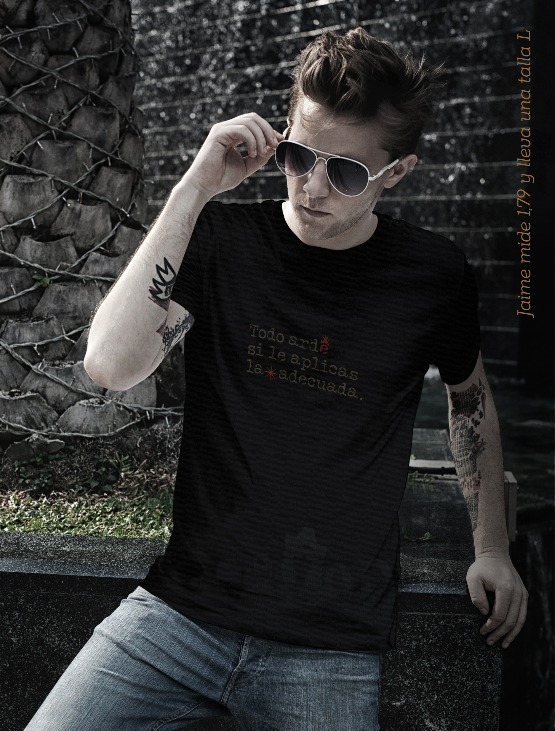 Camiseta Burning Silence en color Black, foto 2