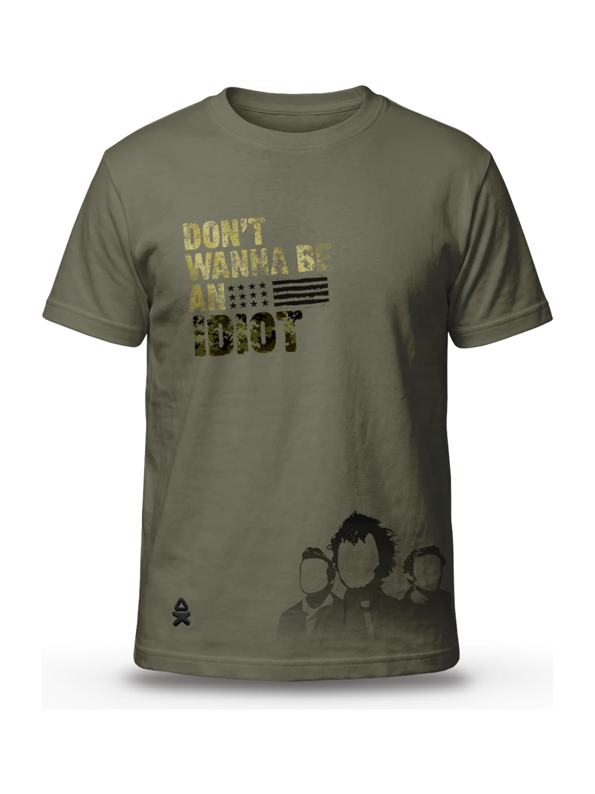 Camiseta American idiot en color Army green