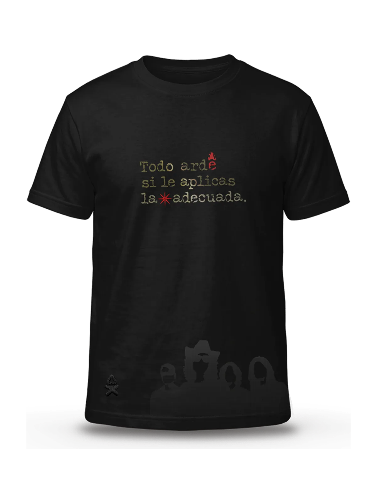 Camiseta Burning Silence en color Black