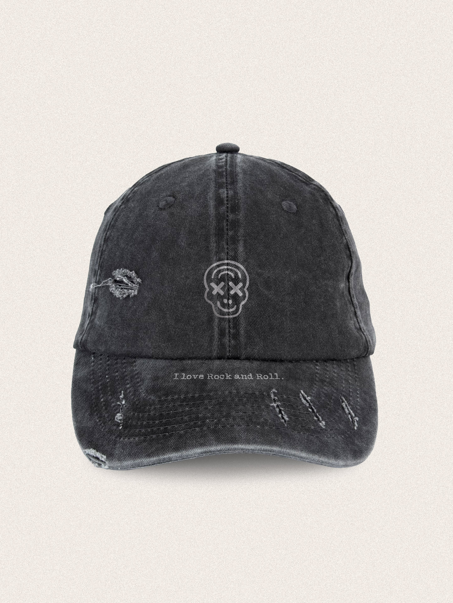 Gorra Destroyed ILRNR Black & Silver en color Destroyed black