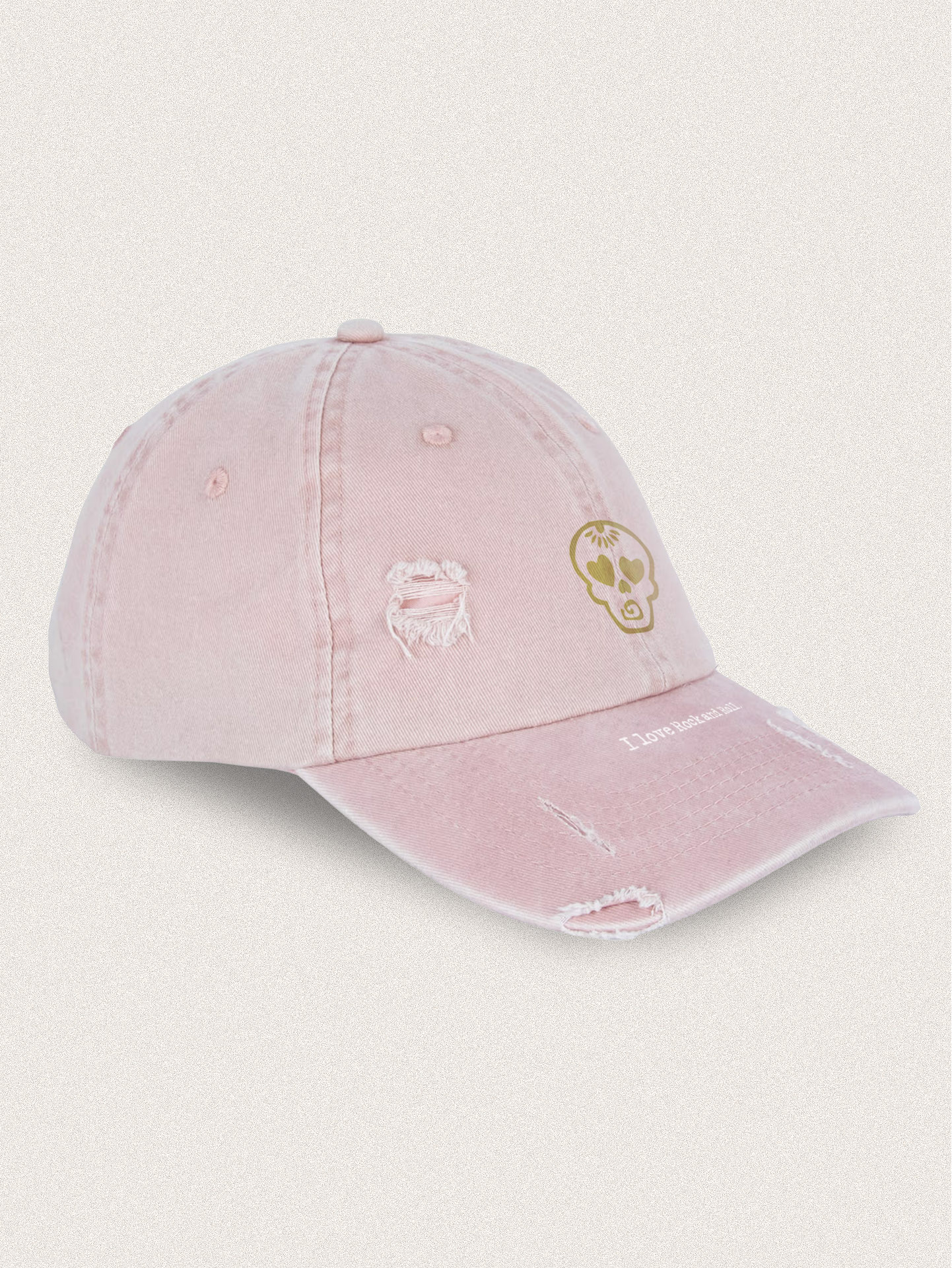 Gorra Destroyed ILRNR Pink & Gold en color Destroyed pink, foto 3