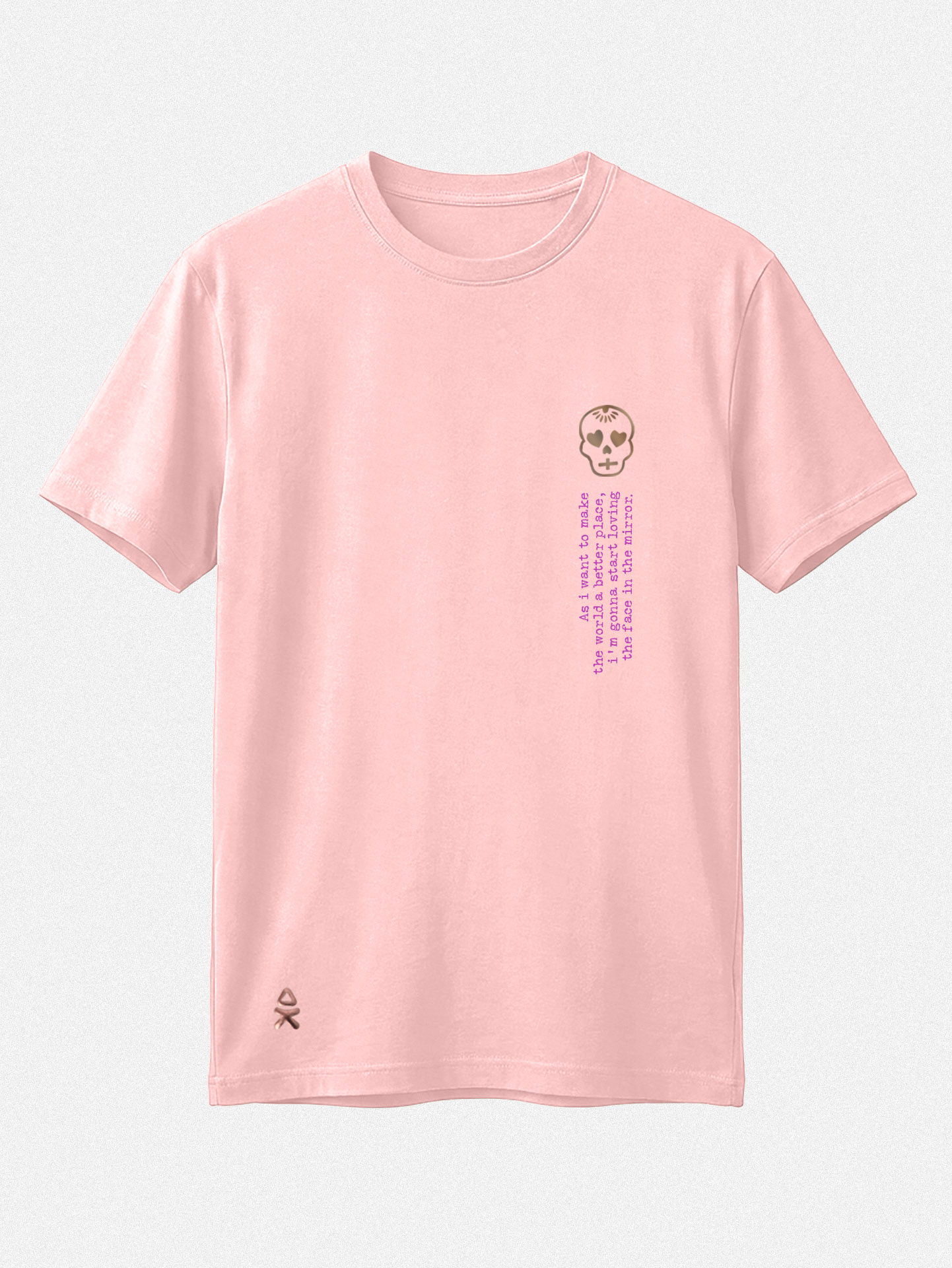 T-shirt Face in the mirror na cor Pink