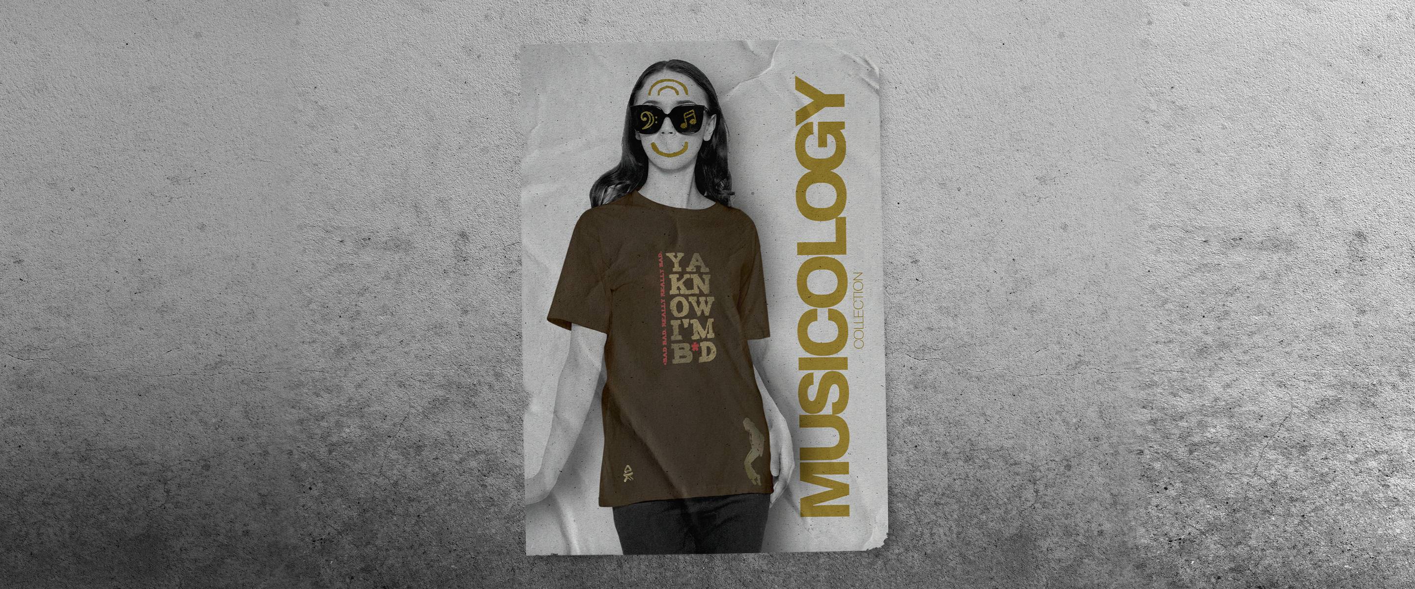 Camiseta Ya know I'm bad de la colección Musicology de d'Cráneo